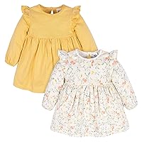 Gerber Baby Girls' Toddler 2-Pack Long Sleeve Dresses