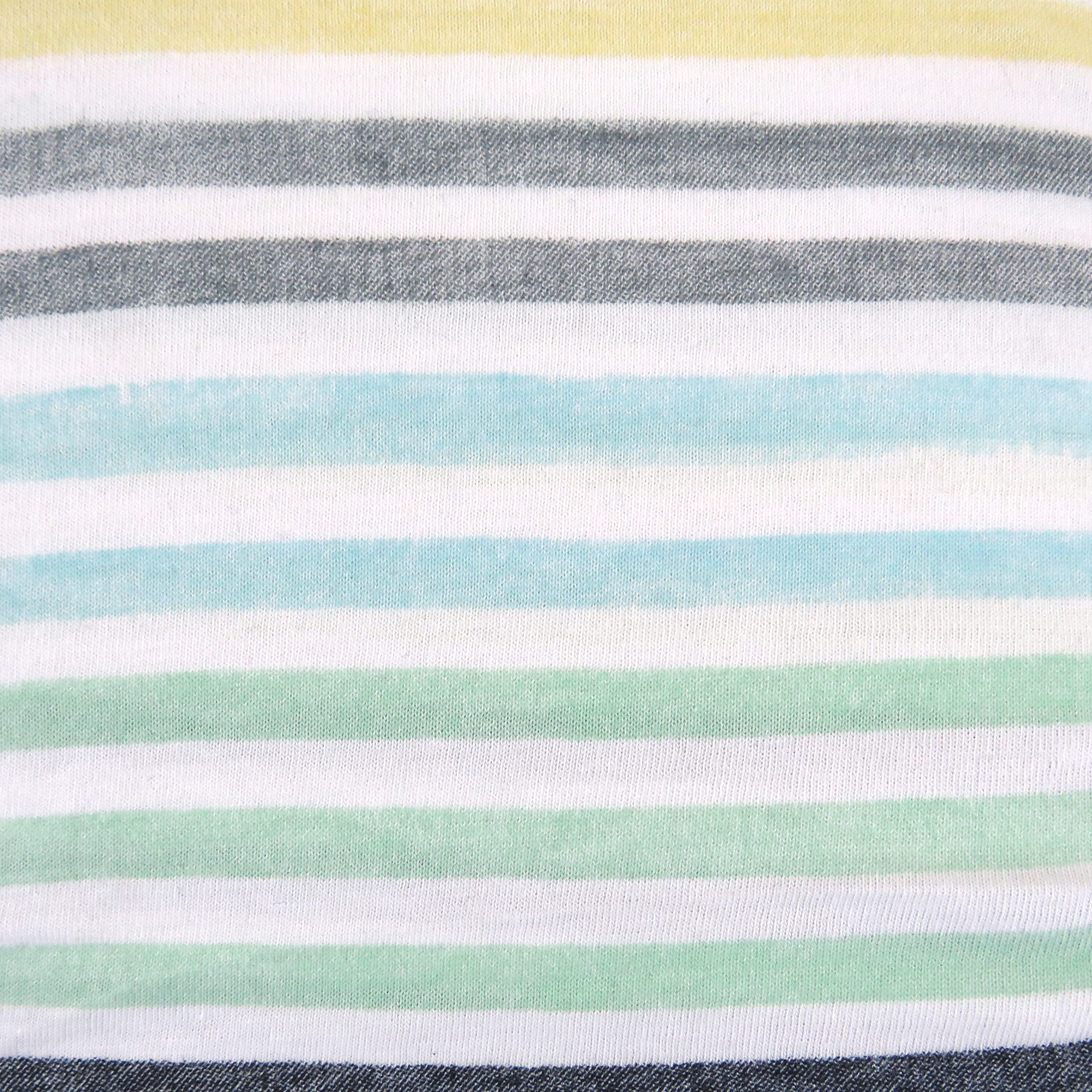 HonestBaby Boys Organic Cotton Changing Pad Cover, Rainbow Stripe Blues, One Size