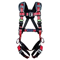 MSA 10155580 Evotech Lite Line Harness with Quick-Connect Leg Strap, Back and Hip D-Ring, Super X-Large