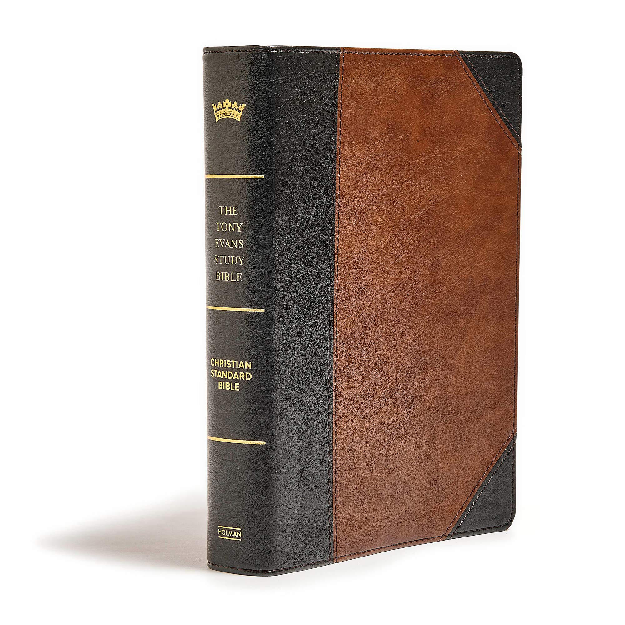 CSB Tony Evans Study Bible, Black/Brown LeatherTouch, Black Letter, Study Notes and Commentary, Articles, Videos, Charts, Easy-to-Read Bible Serif Type
