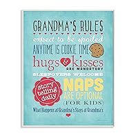 Stupell Industries Grandma's Rules with Icons Wall Plaque Art, 10 x 0.5 x 15, Multi-Color