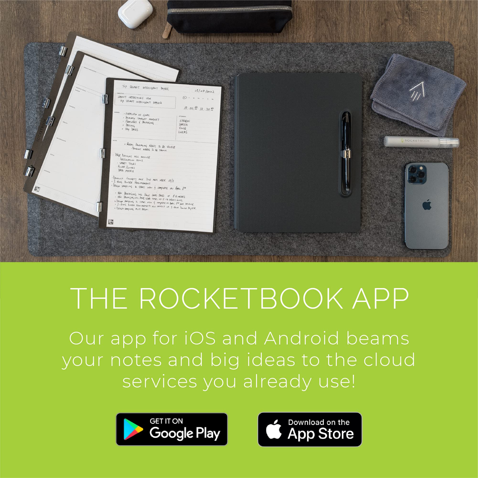 Rocketbook Pro Page Pack - Blank | Scannable Pro Pages for Drawing and Notes - Write, Scan, Erase, Reuse | 20 Sheets | Letter Size: 8.5 in x 11 in