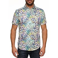 Robert Graham Men's Cedrick Short Sleeve Woven Button Down Shirt