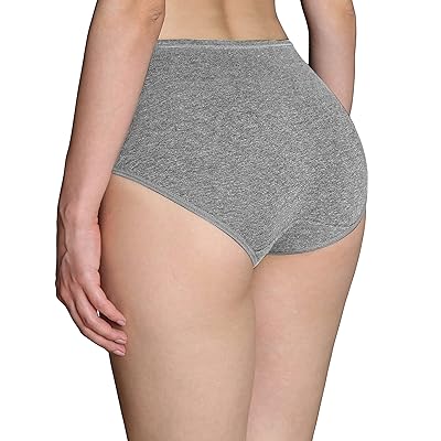 Womens Underwear,Cotton Mid Waist No Muffin Top Full Coverage Brief Ladies  Panties Lingerie Undergarments for Women