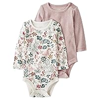 little planet by carter's Baby 2-Pack Organic Cotton Long-Sleeve Bodysuits