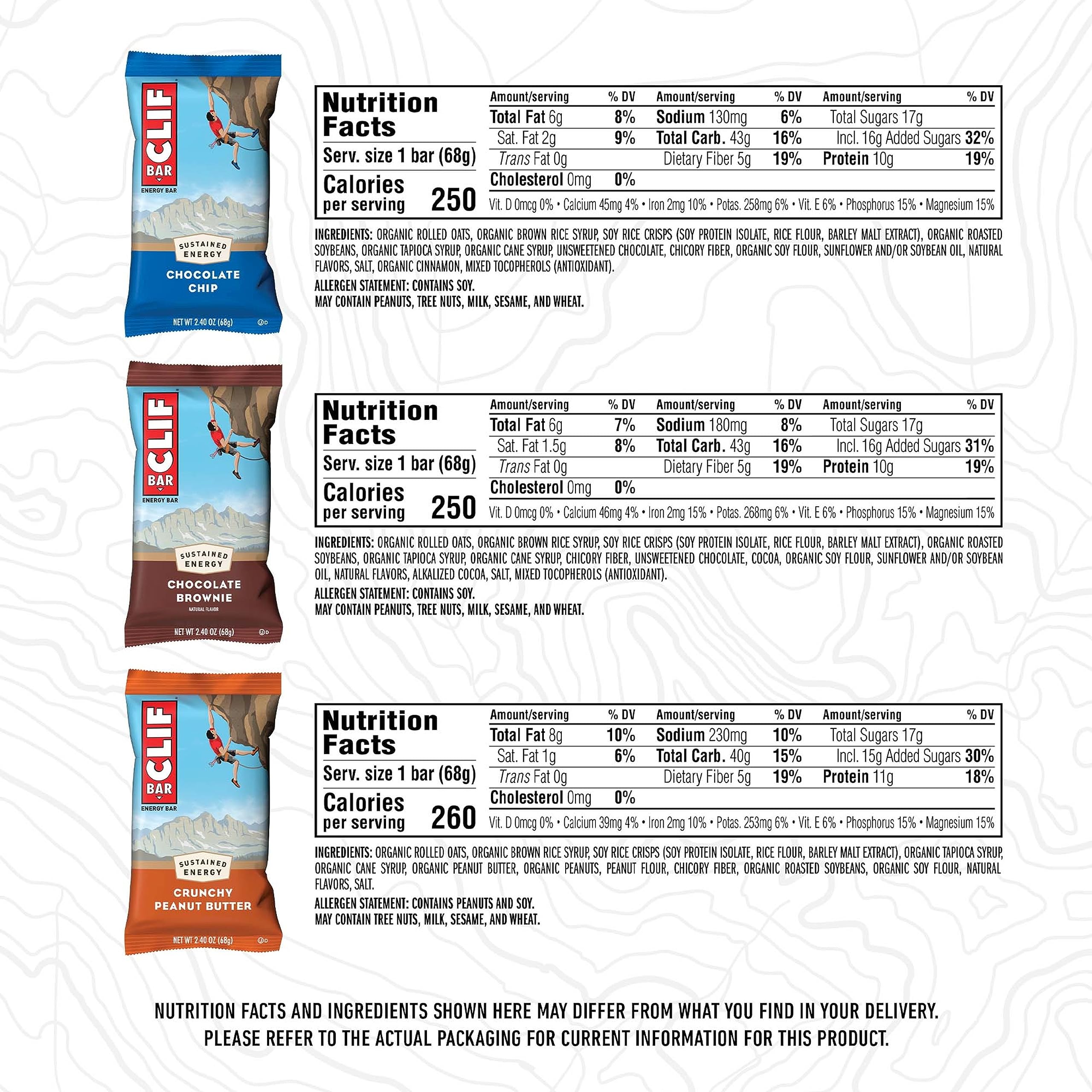 CLIF BAR - Best Sellers Variety Pack - Energy Bars - Packaging & Assortment May Vary - Amazon Exclusive - 2.4 oz. (16 Count)