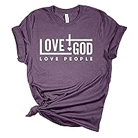Love God Love People Christian Unisex Ladies Design Christian T-Shirt