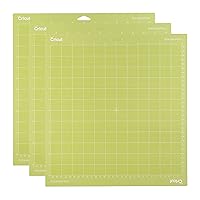 Cricut StandardGrip Machine Mats 12in x 12in, Reusable Cutting Mats for Crafts with Protective Film, Use with Cardstock, Iron On, Vinyl and More, Compatible with Cricut Explore & Maker (3 Count)