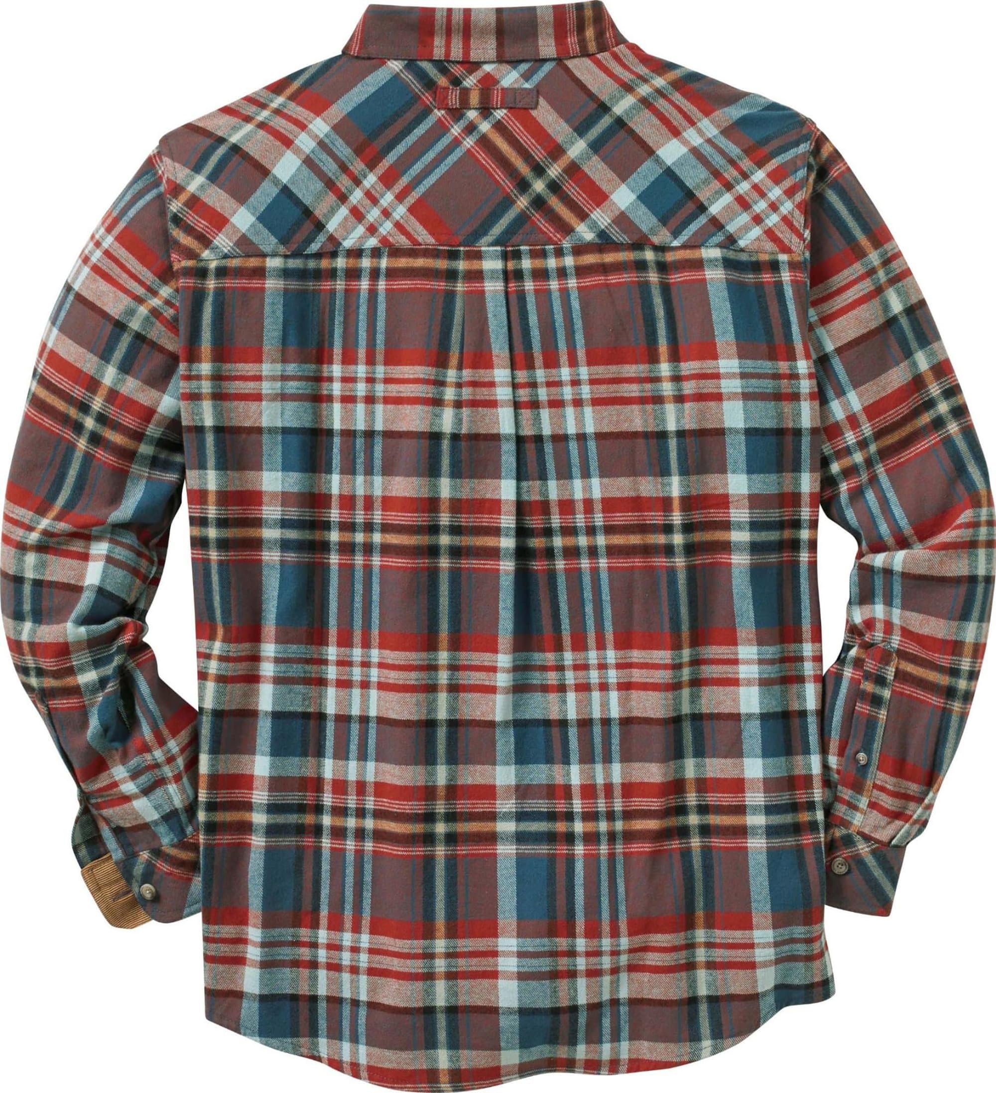Legendary Whitetails Men's Buck Camp Flannel, Long Sleeve Plaid Button Down Casual Shirt, Corduroy Cuffs