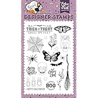 Echo Park Paper Company Stay for a Spell stamp, Orange, Yellow, Blue, Brown, Tan
