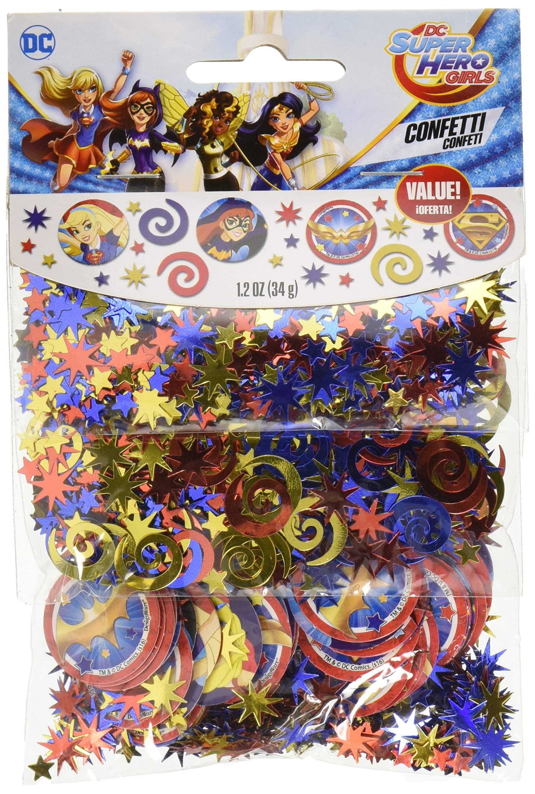 Amscan 361609 Confetti DC Super Hero Girls™ Collection 1 pack Party Accessory