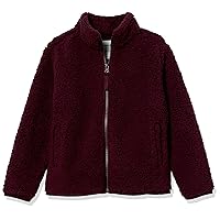 Amazon Essentials Girls and Toddlers' Sherpa Fleece Full-Zip Jacket-Discontinued Colors