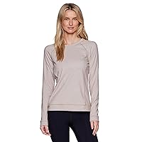 Avalanche Women's Ultra Soft Lightweight Long Sleeve Hiking Tee with Pocket, Easy Fit Crewneck Pullover Top with Side Pocket