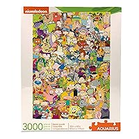 Aquarius Nickelodeon 90s Puzzle (3000 Piece Jigsaw Puzzle) - Officially Licensed Nickelodeon Merchandise & Collectibles - Glare Free - Precision Fit - 32 x 45 Inches