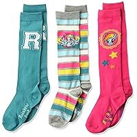 Hasbro My Little Pony Girls 3 Pack Knee High Socks, Multi, Shoe Size: 3-8