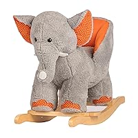 Rockin' Rider Ernie The Elephant Baby Rocker, Orange, Large