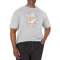 Disney Big & Tall Pooh Winnie at Xmas Men's Tops Short Sleeve Tee Shirt