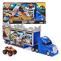 Monster Jam, Transforming Hauler Playset and Storage with Exclusive El Toro Loco Monster Truck, 1:64 Scale, Kids Toys for Boys and Girls Ages 4-6+