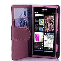 Book Case Compatible with Nokia Lumia 800 in Dusky Pink - with Stand Function and Card Slot Made of Smooth Faux Leather - Wallet Etui Cover Pouch PU Leather Flip