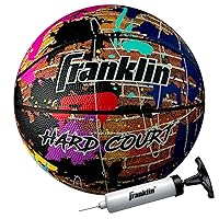 Franklin Sports Hard Court Basketball - Official Size Basketball - Indoor + Outdoor Street Basketball - 29.5