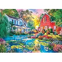 Country Life - Old Country Farmhouse - 500 Piece Jigsaw Puzzle for Adults Challenging Puzzle Perfect for Game Nights - 500 Piece Finished Size is 21.25 x 15.00