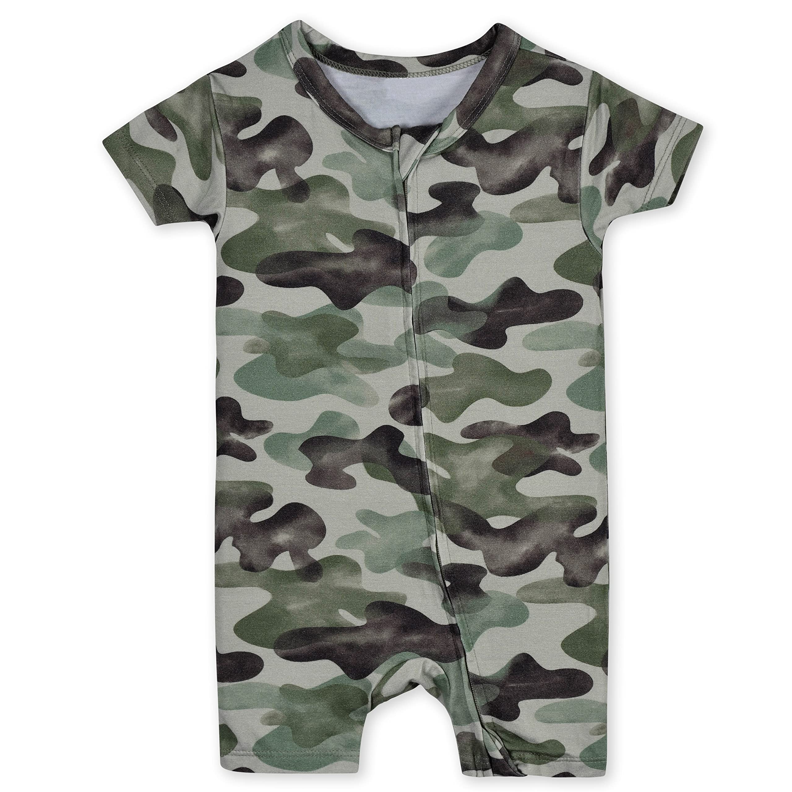 Gerber Unisex Baby Buttery Soft Short Sleeve Romper with Viscose Made from Eucalyptus