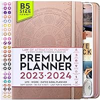 Law of Attraction Planner Sept 2023 to Dec 2024 - Weekly and Monthly, a 16-Month Productivity Planner, Hourly Planner, Work Planner for Productivity & Happiness, Adhd Planner and Stickers, B5