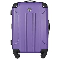 Travelers Club Chicago Hardside Expandable Spinner Luggages, Purple, 20