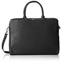 Visconti Women's Leather Top Handle Laptop Handbag, Black, One Size