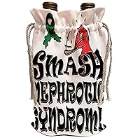 3dRose Blonde Designs Smash The Causes - Smash Nephrotic Syndrome - Wine Bag (wbg_196016_1)