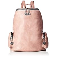 Fanuel 11612 Bucket Type, Double-sided Zipper, Rucksack, Uneven Dyed Style, Casual, Pink