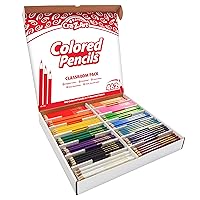 Cra-Z-art Colored Pencils Classpack, 14 Assorted Lead/Barrel Colors, 14 Pencils/Set, 33 Sets/Carton