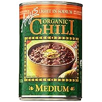 Organic Chili, Vegan Medium Chili, Light in Sodium, Gluten Free, Made With Organic Red Beans and Tofu, 14.7 Oz (6 Pack)