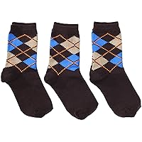 Jefferies Socks Boys 8-20 3 Pair Pack Digital Argyle Socks
