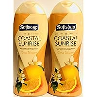 Moisturizing Body Wash - Limited Edition - Coastal Sunrise - With Citrus Blossom - Net Wt. 15 FL OZ (443 mL) Per Bottle - Pack of 2 Bottles