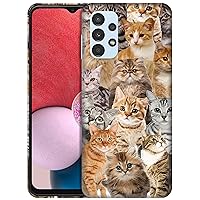 Samsung Galaxy A13 Case, Samsung A13 4G Case - Cat Collage Design Printed Slim Plastic Hard Snap on Protective Designer Back Phone Case/Cover for Samsung Galaxy A13 4G only [6.6