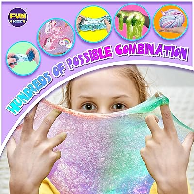 Fluffy Unicorn Slime Kit for Girls, FunKidz Cloud Slime Gift for Ages 6+  Kids Fun Slime Making Kit Awesome Craft Toy Birthday Present Ideas