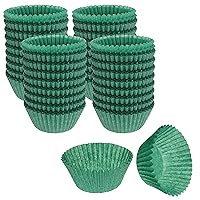CybrTrayd No.5 Glassine Paper Approximately 2,500 Pieces – 1-1/4” Base, 3/4” Wall Candy Cups, Green