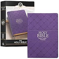 KJV Holy Bible, Super Giant Print Faux Leather Red Letter Edition - Ribbon Marker, King James Version, Purple