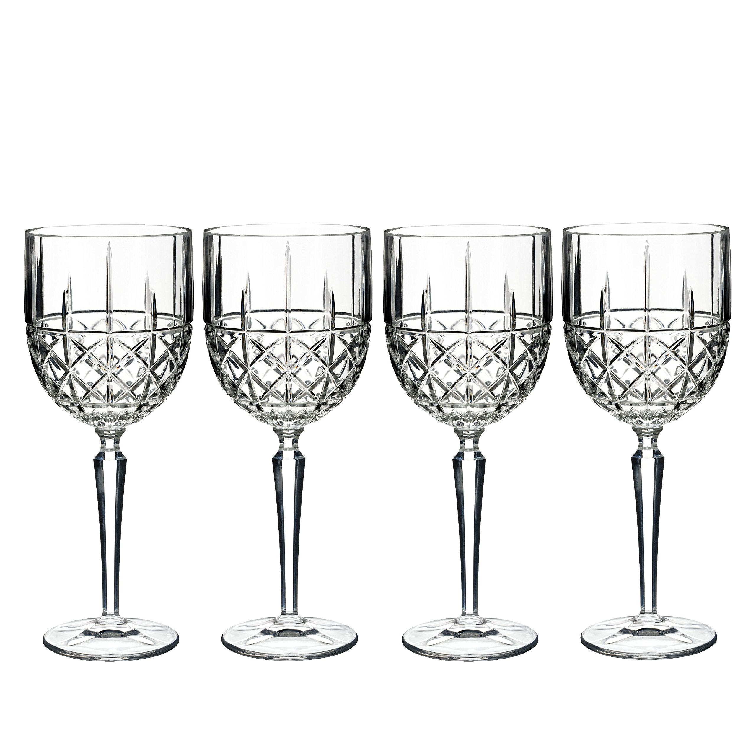 Marquis By Waterford Brady Goblet Set/4 Wine Glass, 15 Ounces, Clear Crystalline