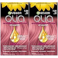 Garnier Hair Color Olia Ammonia-Free Brilliant Color Oil-Rich Permanent Hair Dye, 7.20 Dark Rose Quartz, 2 Count (Packaging May Vary)