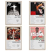 Uozylo 21 Savage Poster Music Album Cover Posters for Room Aesthetic Set of 4 Dorm Wall Art Decor 8x12 inch Unframed