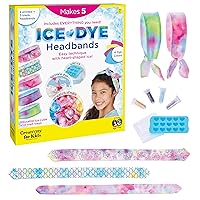 Creativity for Kids Ice Dye Headbands Craft Kit - Create 5 DIY Tie Dye Headbands, Arts and Craft Tie Dye Kit, Gifts for Kids Age 7, 8-12+