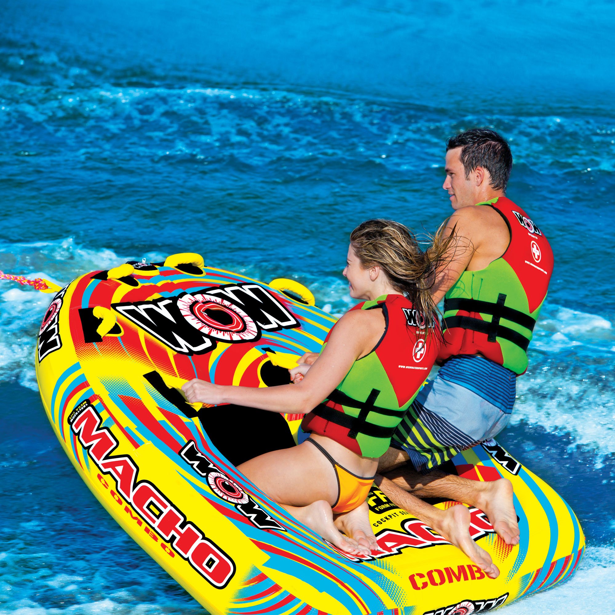 WOW Sports Macho Towable Tube for Boating 2 - 3 Person Options