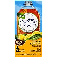 Crystal Light On The Go Natural Lemon Iced Tea,0.7 OZ, 10-Packet Box (0.07 OZ)(Pack of 12)