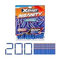 X-Shot Insanity 200 Dart Refill Pack by ZURU, Compatible with X-Shot and Other Brands, Blaster Outdoor Toys
