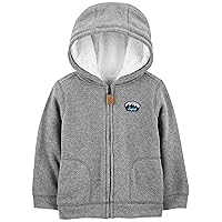 Simple Joys by Carter's Boys' Hooded Sweater Jacket with Sherpa Lining