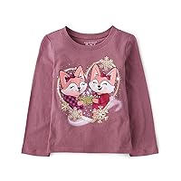 The Children's Place Baby Girls' and Toddler Long Sleeve Printed Graphic T-Shirt
