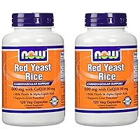 Foods 600mg Red Yeast Rice & 30mg Coq10, 120 caps (pack of 2)