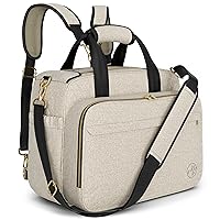 4 in 1 Convertible Diaper Bag Tote For Baby Boys and Girls - Converts Into Diaper Backpack, Baby Tote Bag, Stroller Bag and Crossbody Diaper Bag - Beige Baby Travel Bag - Gift for Mom